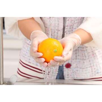 EDI Disposable Vinyl Gloves (Clear) - Powder-Free, Latex-Free (100, Medium)