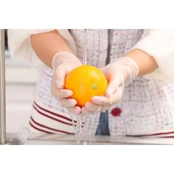 EDI Disposable Vinyl Gloves (Clear) - Powder-Free, Latex-Free (100, Medium)