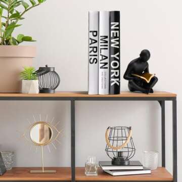 Decorative Books for Home Decor - 3 Piece Modern Hardcover Decorative Book Set, Fashion Design Book Stack, Display Books for Coffee Tables and Shelves