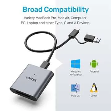 Unitek CFexpress Card Reader - Compact & Fast USB Adapter