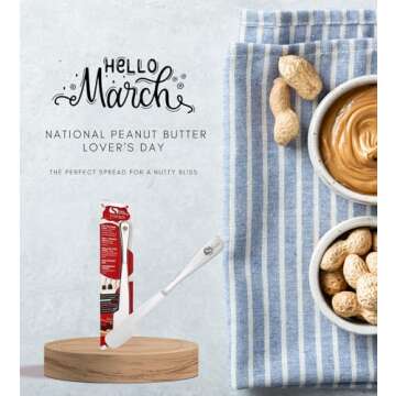 Simple preading Stainless Steel Spreader Knife: Spatula for Peanut Butter, Jelly, Chocolate, Strawberry Jam. 11.5" Multifunction Stir & Scrape BIG Jar