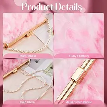 Amylove Feather Clutch Purse for Women - Elegant & Versatile