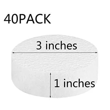 FFchuanhe 3 Inch 40-Pack Foam Circles for Crafts (1" Thick), Polystyrene Round Foam Disc for DIY Pro...