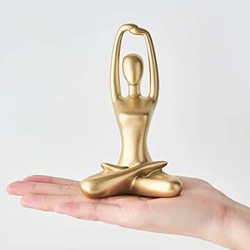 FJS Gold Yoga Spiritual Decor for Meditation Room