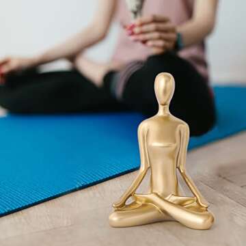 FJS Gold Yoga Spiritual Decor for Meditation Room