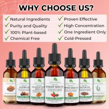 Rosehip Oil Organic - From Whole Berries (Pulp & Seeds), Natural Deep Orange Hue for Intensive Skin Repair - Pure, Virgin, Cold Pressed, Undiluted Organic Rosehip Seed Oil, 2 oz