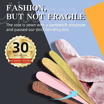 ULoomee Slippers for Women, [2023NEW] Fuzzy House Women Slippers with Memory Foam, Indoor and Outdoor Slippers, Valentine's Day gift