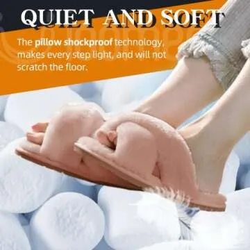 ULoomee Slippers for Women, [2023NEW] Fuzzy House Women Slippers with Memory Foam, Indoor and Outdoor Slippers, Valentine's Day gift