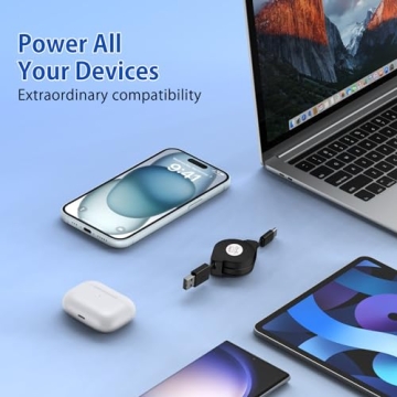 Fast Charging 3.3FT USB Type C Retractable Cable