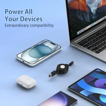 Fast Charging 3.3FT USB Type C Retractable Cable