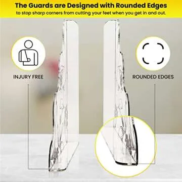 Shower Splash Guard(Set of 2) - Bathroom Water Barrier Shower Guard - Transparent Splash Guard for Bathtub - Bathtub Edge Guard - Acrylic Shower Bathtub Splash Guard - Shower Water Guard