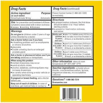 Dramamine Original Formula Tablets - Travel Nausea Relief