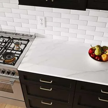 GASARÉ, Set of 2, Extra Large, Thick, Silicone Mats for Kitchen Counter, Heat Resistant Mats, Countertop Protector, Non-Slip, Easy to Clean, 25 x 17 Inches x 1.4mm, Semi-Transparent