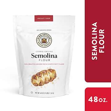 King Arthur Premium Semolina Flour: Coarse Ground, High Protein Durum Wheat for Perfect Pasta, Pizza...
