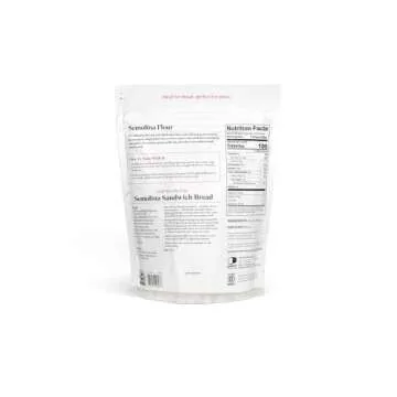 King Arthur Premium Semolina Flour: Coarse Ground, High Protein Durum Wheat for Perfect Pasta, Pizza, and Bread Making - Kosher, 3 lbs Resealable Bag, USA-Grown Wheat, Versatile Baking Ingredient