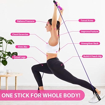 Viajero 3-Section Pilates Bar Kit for Home Workouts