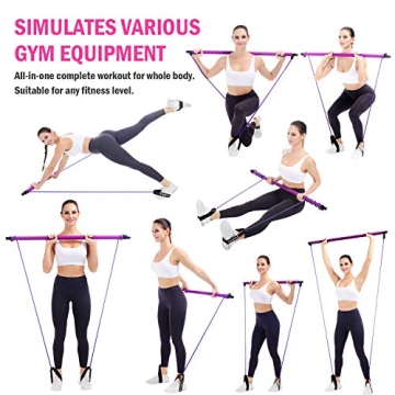Viajero 3-Section Pilates Bar Kit for Home Workouts