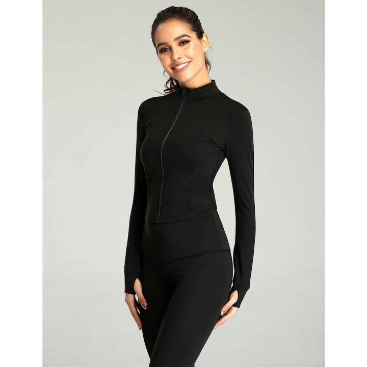 UANEO Women's Cropped Workout Athletic Jackets