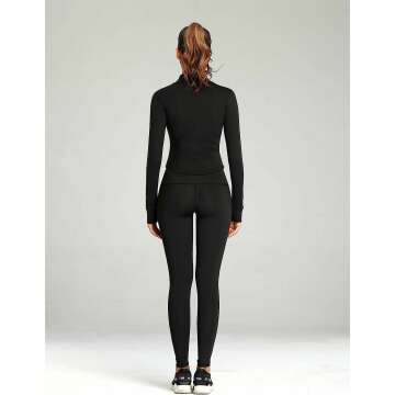 UANEO Women's Cropped Workout Athletic Jackets