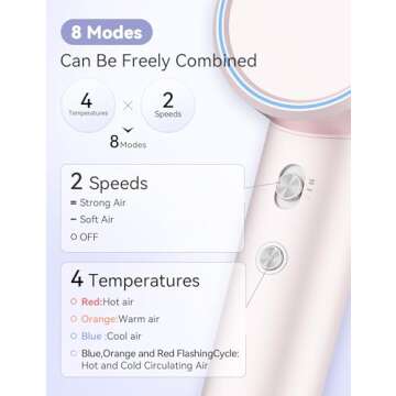 ANLAN 1300W Fast Drying Ionic Hair Dryer for Women