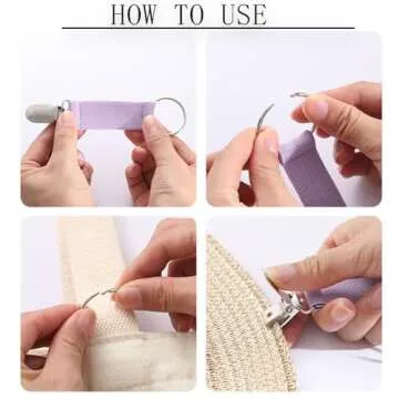 6Pcs Elastic Travel Hat Clip with Hands-Free Design