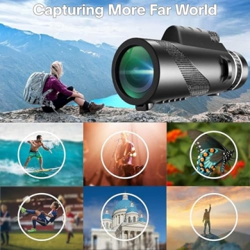 High Powered Monocular Telescope for Birdwatching Camping