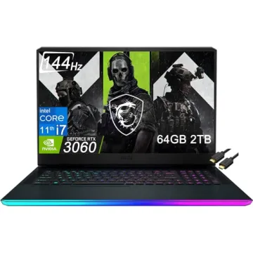 MSI GE76 Raider 17.3" 144Hz Gaming Laptop - Intel i7, 64GB RAM, 2TB SSD, RTX 3060