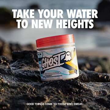 GHOST Hydration, Lemon Crush, 40 Serv, Electrolyte Powder - Drink Mix Supplement with Magnesium, Pot...