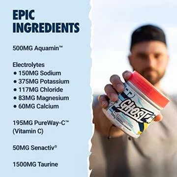 GHOST Hydration Powder - Lemon Crush Flavor for Energy