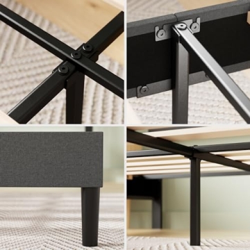 Stylish ZINUS Queen Piper Upholstered Bed Frame