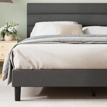 Stylish ZINUS Queen Piper Upholstered Bed Frame
