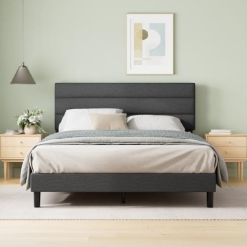 Stylish ZINUS Queen Piper Upholstered Bed Frame