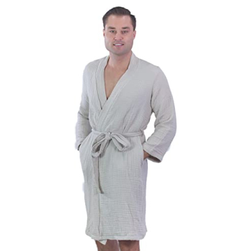 Elegant Aegean Concept Turkish Muslin Bathrobe for All