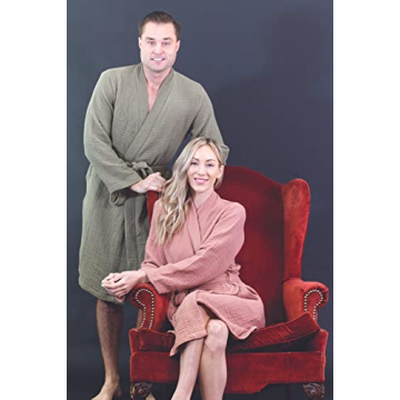 Elegant Aegean Concept Turkish Muslin Bathrobe for All