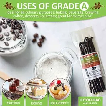 Premium Madagascar Organic Vanilla Beans for Baking