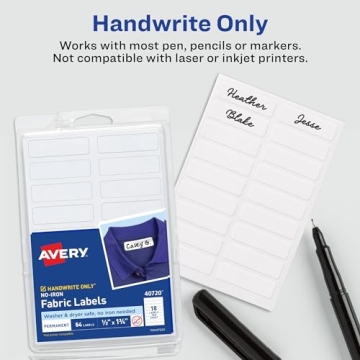 Avery No-Iron Fabric Labels for Easy Labeling Solutions