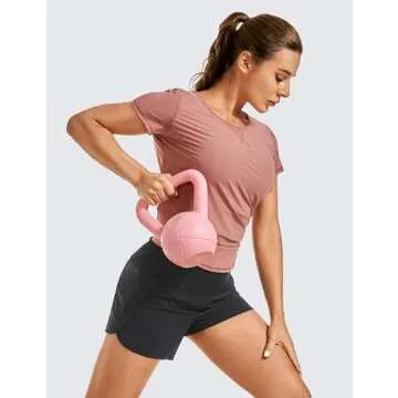 CRZ YOGA Womens Lightweight Gym Athletic Workout Shorts Liner 4" - Quick Dry Running Sport Spandex Shorts Mesh Zipper Pockets Black Medium