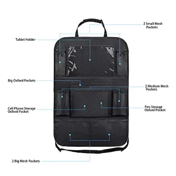 Sunyou Car Backseat Organizer with Tablet Holder for Kids