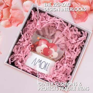 MagicWater Supply - 2 LB - Light Pink - Crinkle Cut Paper Shred Filler great for Gift Wrapping, Basket Filling, Birthdays, Weddings, Anniversaries, Valentines Day, and other occasions