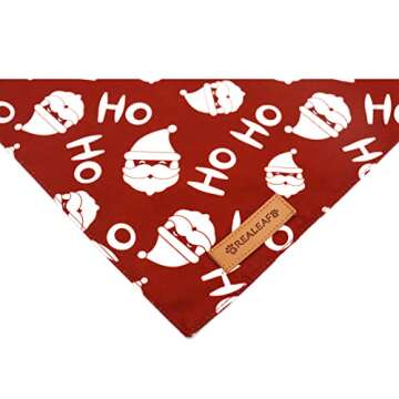 Realeaf Christmas Dog Bandanas for All Sizes - Holiday Style