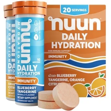 Nuun Hydration Immunity Electrolyte Tablets – 200mg Vitamin C, 20 Servings, Vegan & Non-GMO