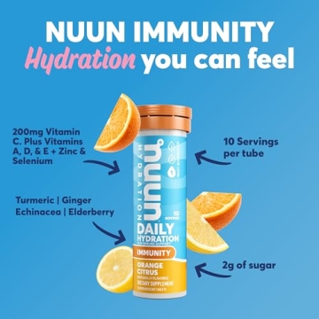 Nuun Hydration Immunity Tablets, Electrolytes and Vitamins