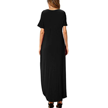 HUSKARY Women's Stylish Maxi Dress with Pockets