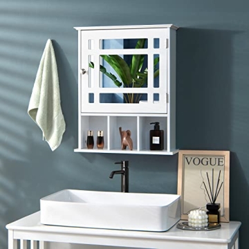 Elegant Wall-Mounted Bathroom Cabinet with Mirror