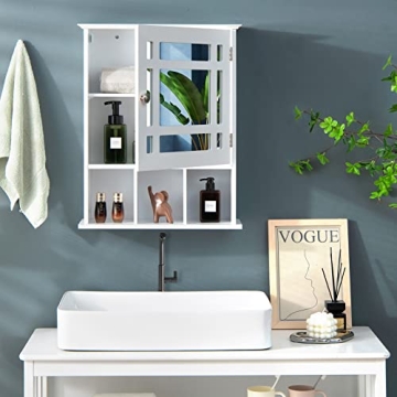 Elegant Wall-Mounted Bathroom Cabinet with Mirror