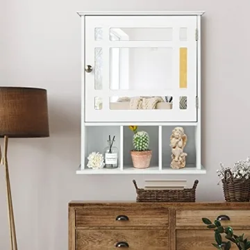 Elegant Wall-Mounted Bathroom Cabinet with Mirror