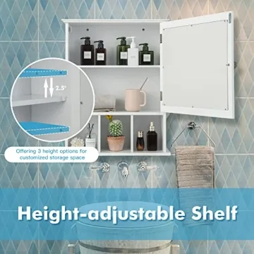 Elegant Wall-Mounted Bathroom Cabinet with Mirror