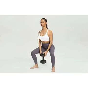 altiland Strappy High Impact Sports Bras for Women Padded Supportive Fitness Athletic Workout Running Yoga Tops (White, Medium)