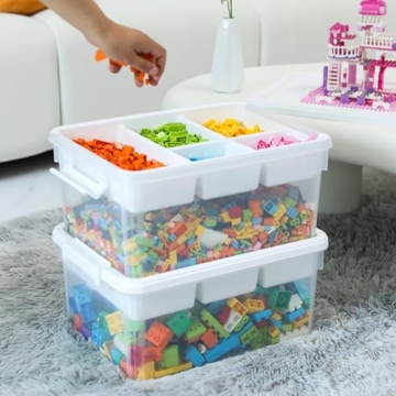 Citylife 17 QT Storage Box with Building Baseplate Lid