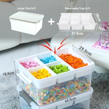 Citylife 17 QT Storage Box with Building Baseplate Lid